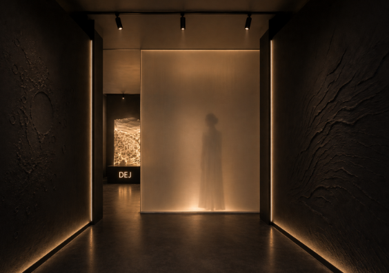 DEJ scrim · backlit silhouette